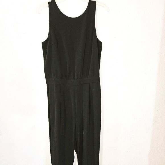 Rename Pants - RENAME Bare Tie Back Straight Leg Black Women's Party Jumpsuit Size M